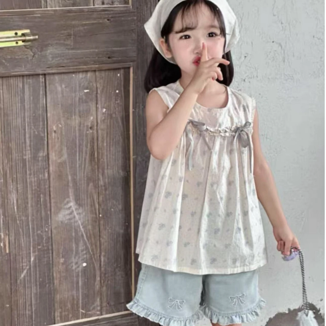 女童夏季小碎花上衣WLS632