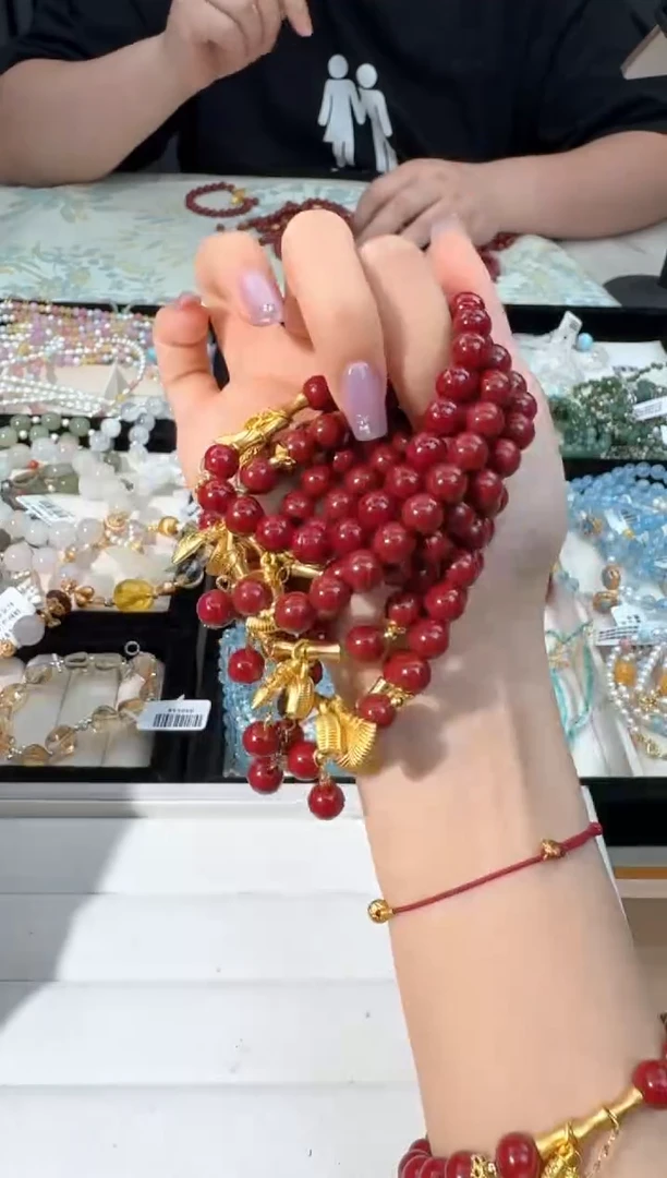 水晶手链未镶嵌I018朱啥扫帚设计款