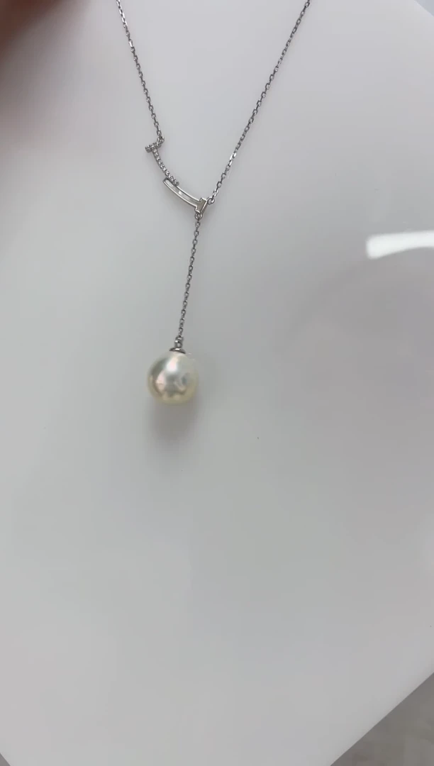 【闪购商品】海水珍珠DA银S925镶嵌套链 v2825