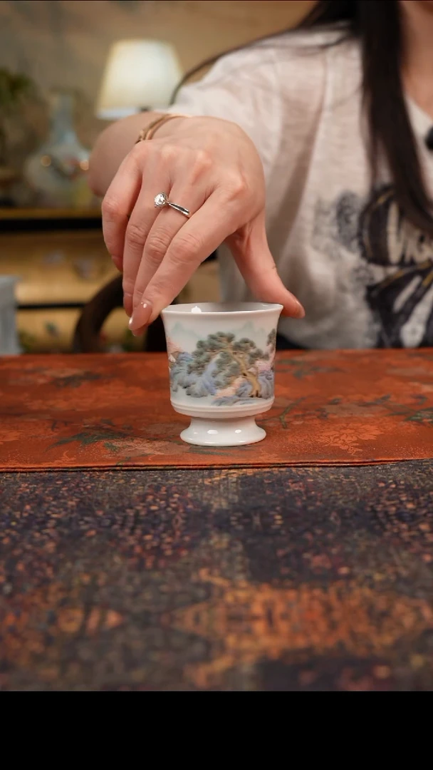 杯景德镇陶瓷杯碗柴烧多人