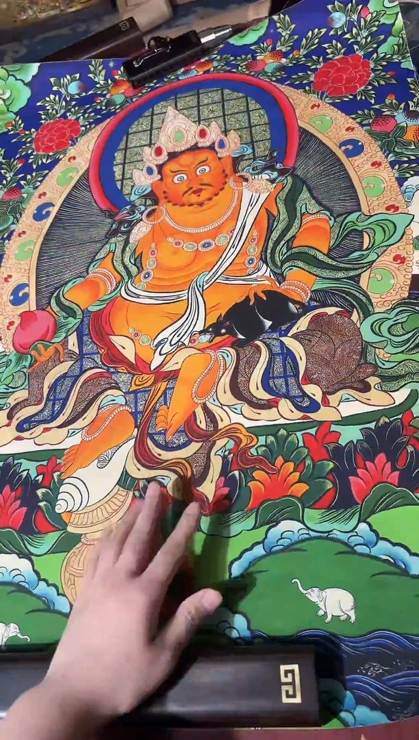 卷轴画龙妹的唐卡tk16056