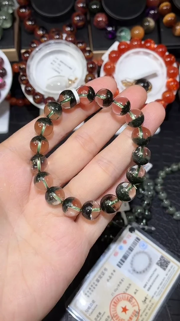 未镶嵌手链水晶绿幽灵单圈手链A10