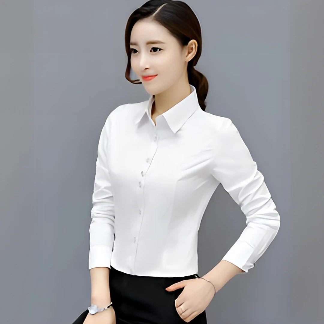 E001-E200职业女衬衫长袖