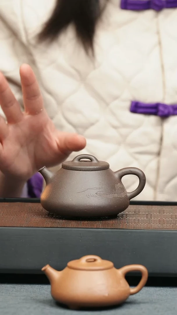 【闪购商品】紫砂茶壶五堂 心舟小瓢-刻