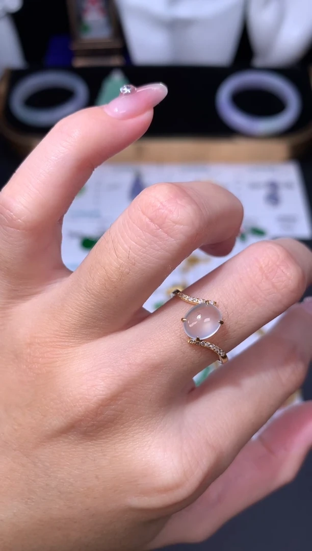 18K金镶嵌定制翡翠48小时鉴赏期 退货不扣服务费