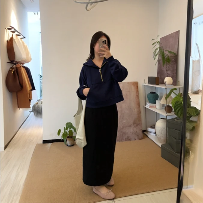 半拉链卫衣春秋款女短款外套早秋新款宽松薄上衣瑜伽秋季运动套装