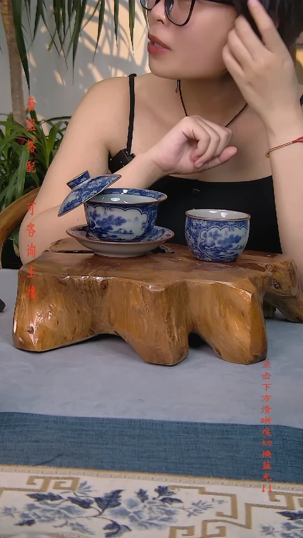 简装家用款2件套 老陶泥开片纹陶瓷茶具