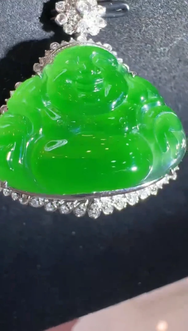 翡翠18K金镶嵌吊坠(不含链)多样性团购发一件