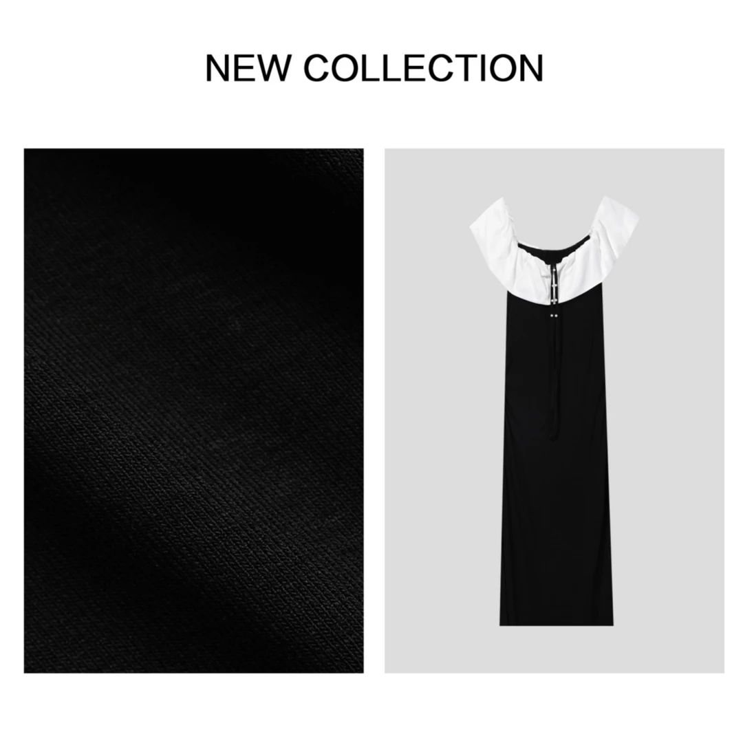 【小依专享】L1F38137A知性优雅秋季女士裙黑色裙子-8137气质连衣裙