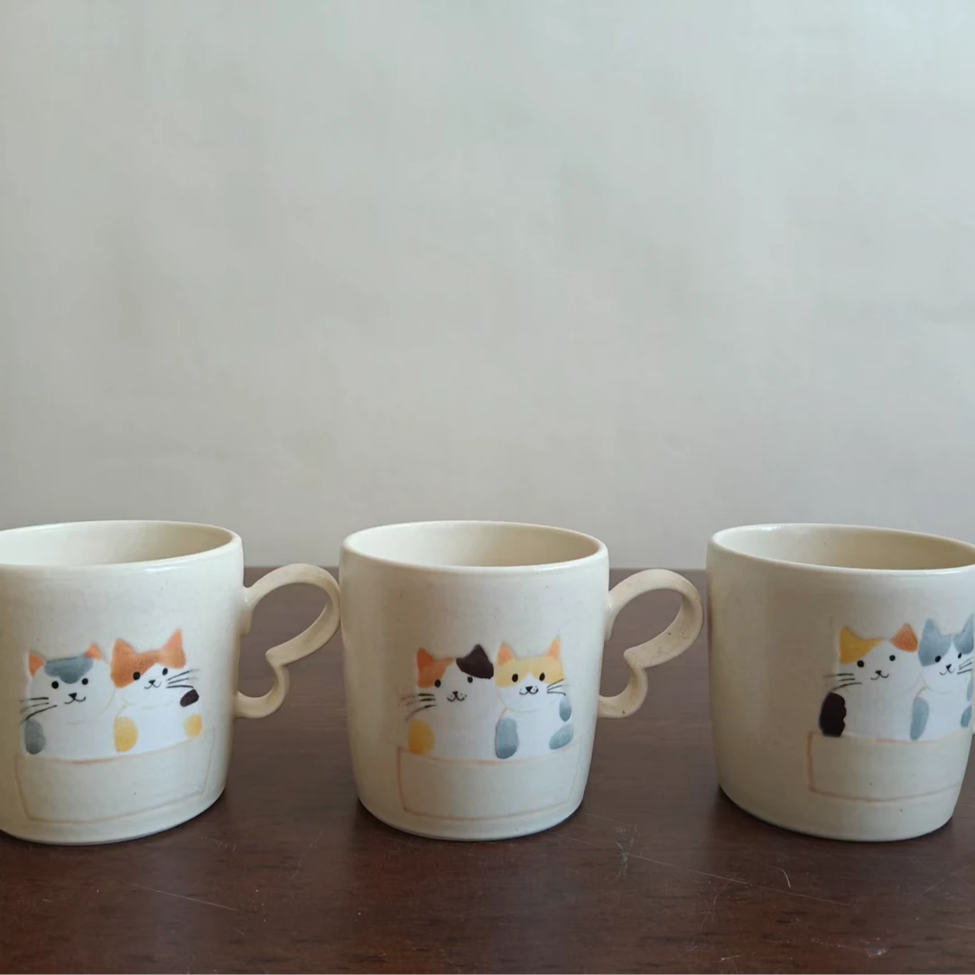 兮陶 叶子手作把手杯 容量300ml 198