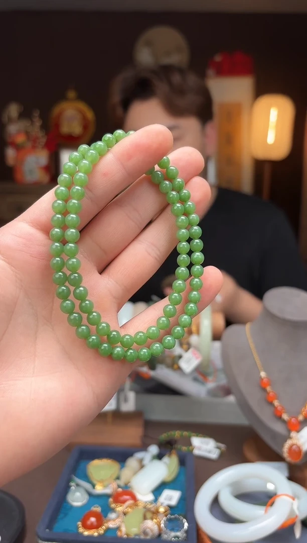 【闪购商品】和田玉AB280碧玉项链未镶嵌-