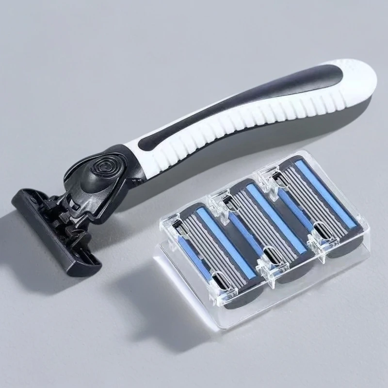 进口6层刀片男士剃须刀刮胡刀胡子刀男士手动六层刀头剃须刀片