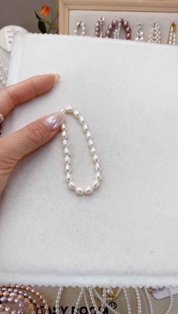 【闪购商品】淡水珍珠项链未镶嵌弹力绳手串 瑕疵清货