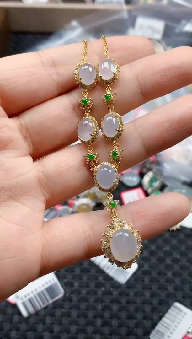 银S925镶嵌戒指翡翠天然A货缅甸翡翠