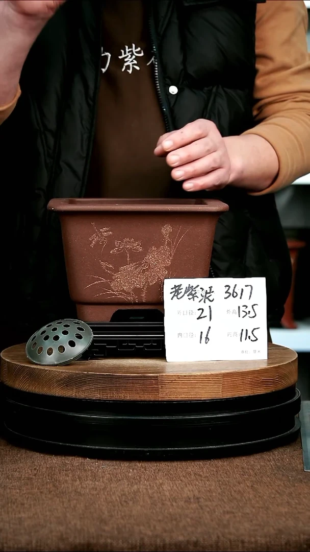 紫砂花盆花卉园艺3617+S