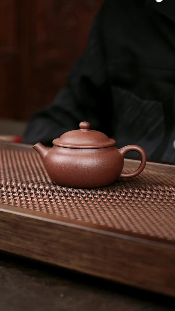 茶壶紫砂紫泥桑圆