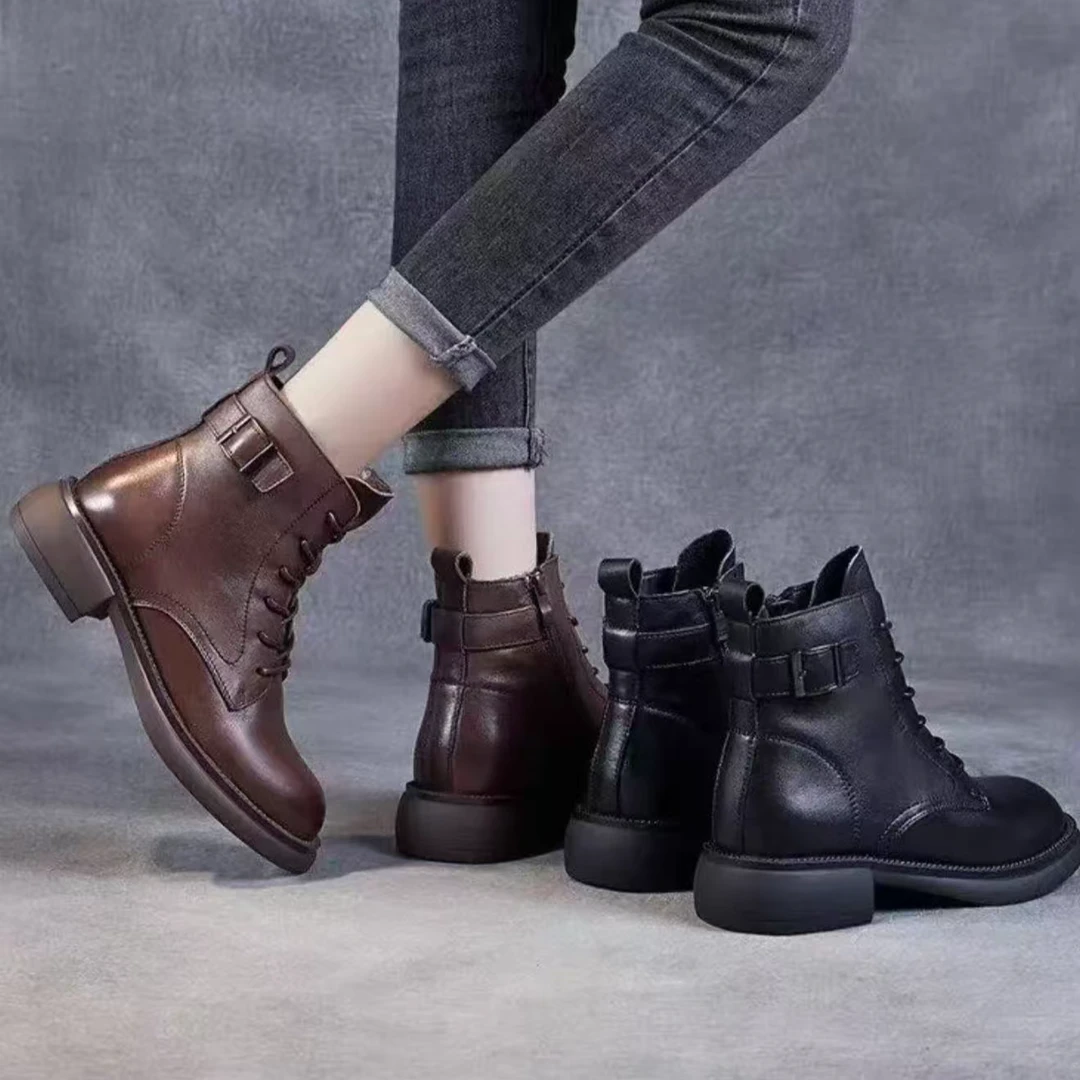 【品牌力荐】秋冬气质保暖加绒时尚高级马丁靴210