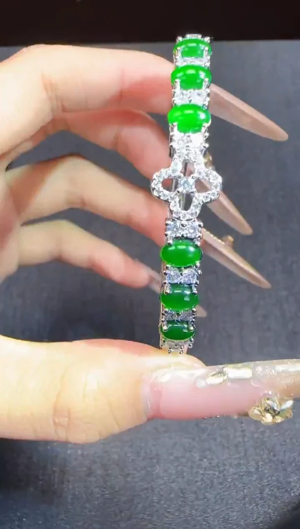 未镶嵌定制翡翠翡翠手链174