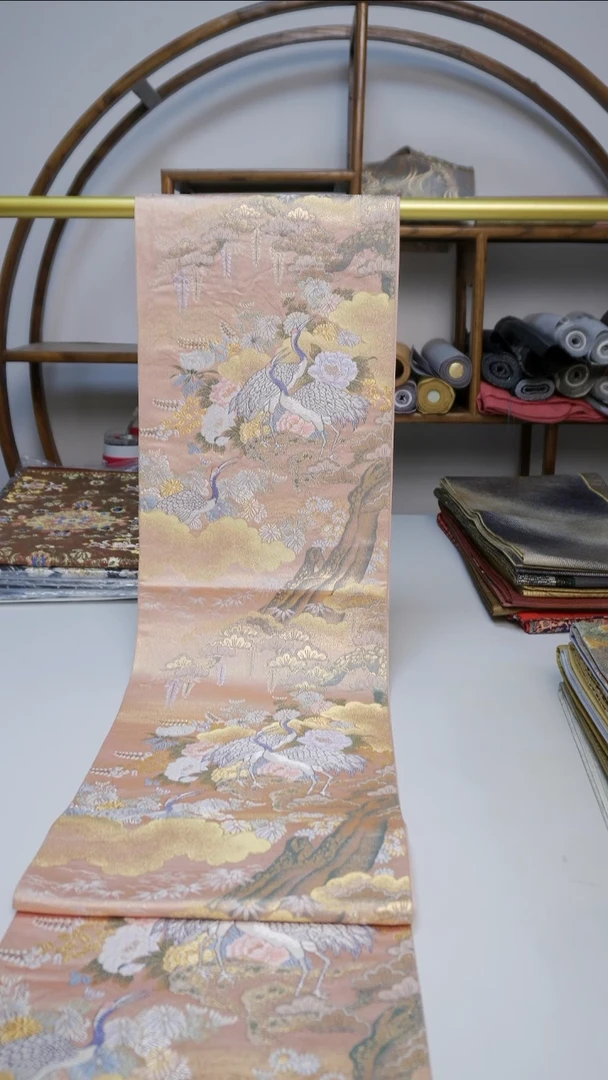 织绣70 仙鹤风景花卉
