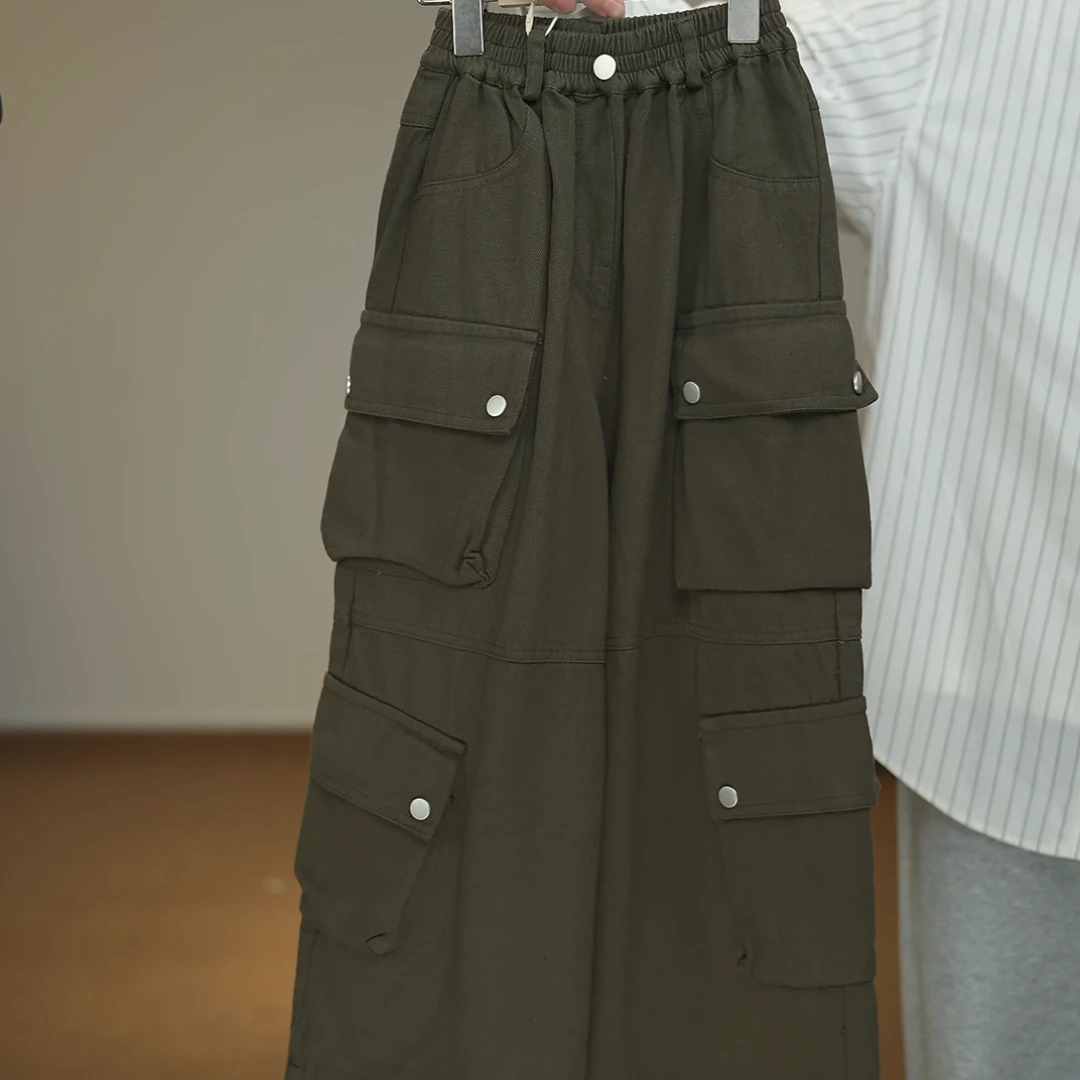 213215【MZL】韩系四袋工装裤