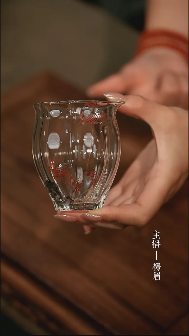 红竹公道杯-玻璃加彩公道-眉
