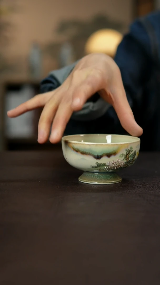 景德镇陶瓷杯碗柴烧多人