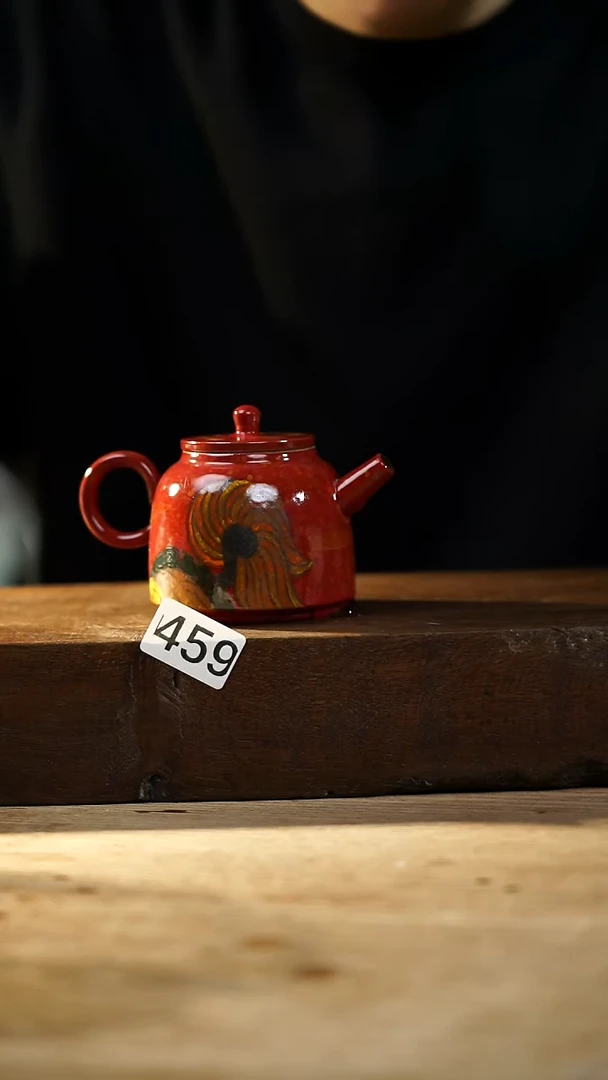 瓷片设计师手作！落单设计师系列！釉下油画风正把壶