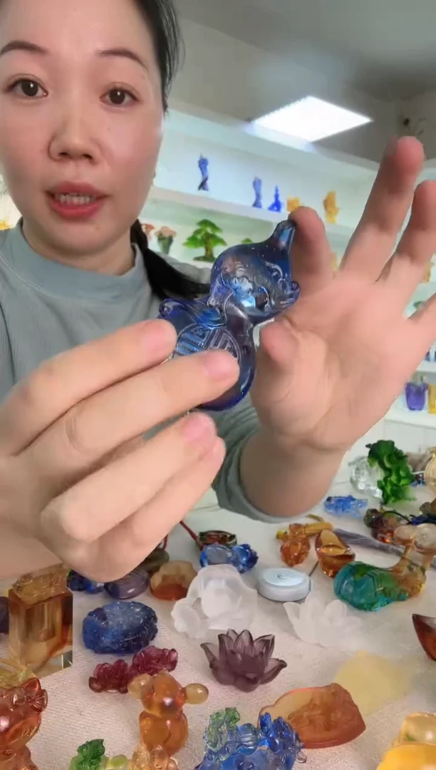 手工艺品琉璃葫芦一对