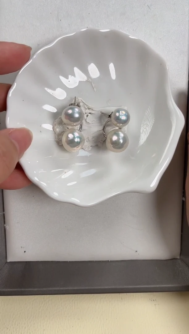 【闪购商品】淡水珍珠耳饰银S925镶嵌巴洛克耳饰