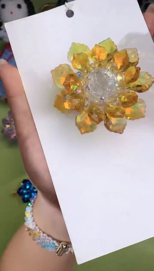 玻璃0133莲花枫叶材料包1套艳金色