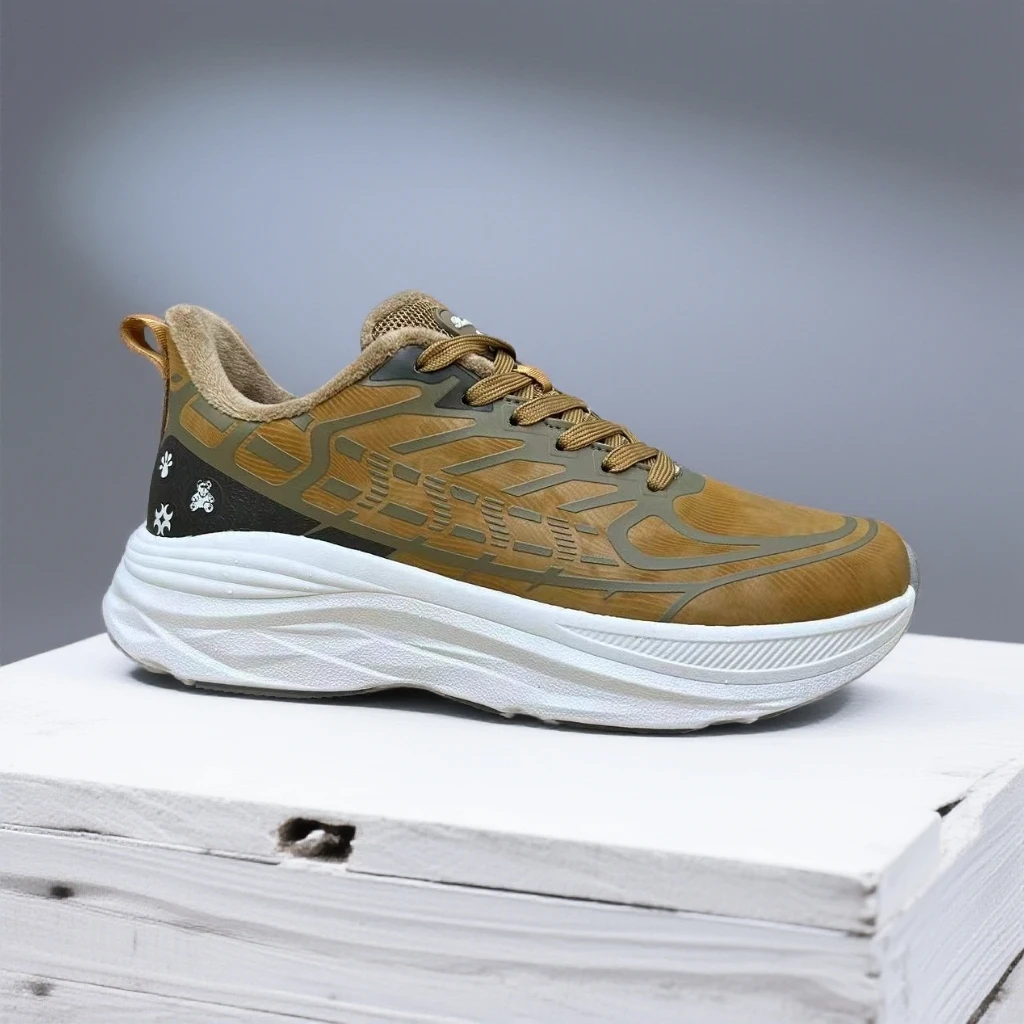 【SJ1】冬季加绒软底减震轻便休闲跑鞋H1812M