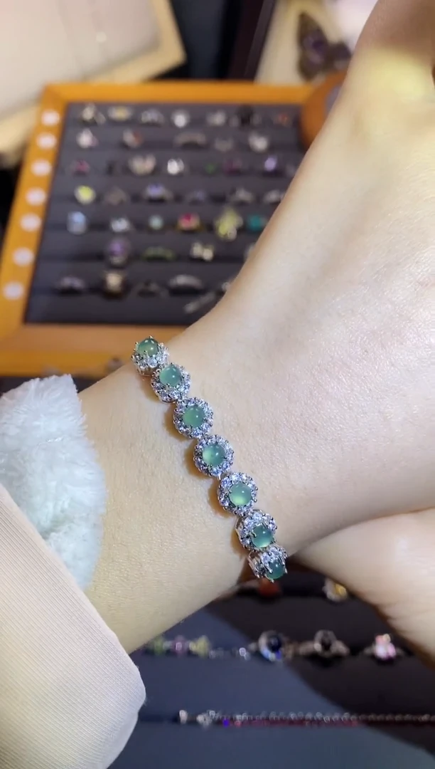 【闪购商品】水晶手链银S925镶嵌A140