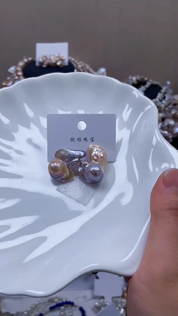 未镶嵌耳饰淡水珍珠【纯恬饰品】