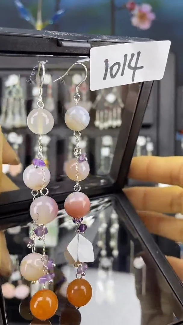 未镶嵌耳饰玛瑙/玉髓喜欢拍