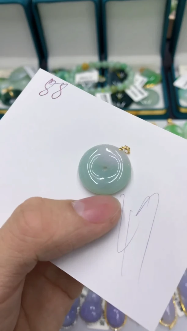 【闪购商品】翡翠颈饰18K金镶嵌翡翠链接