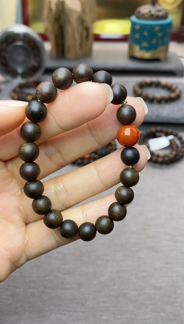 【闪购商品】沉香手串单圈越南芽庄白棋楠0.8 沉水