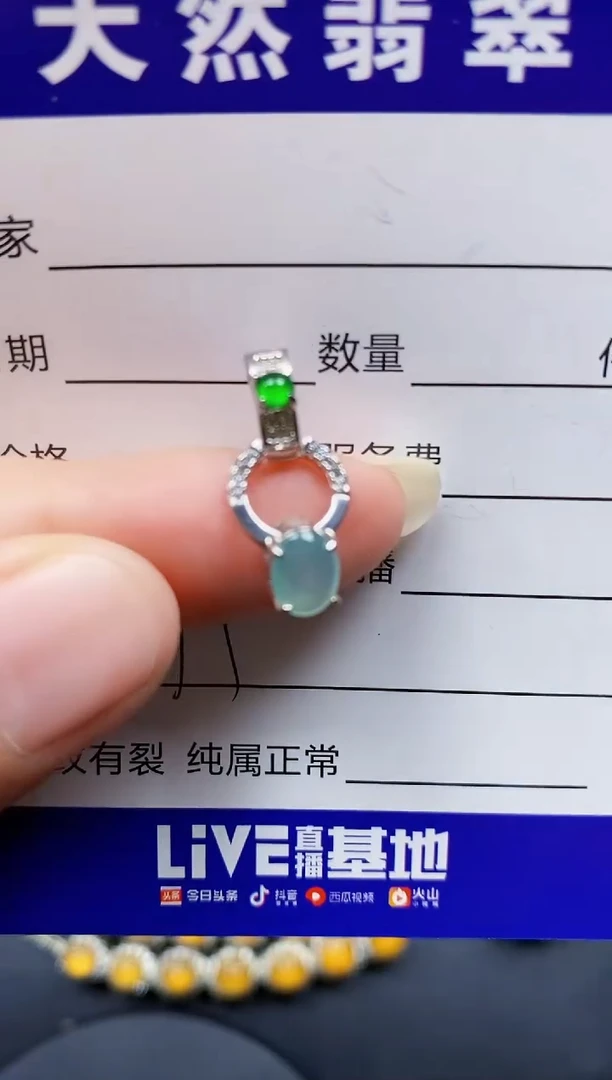 翡翠银S925镶嵌颈饰97