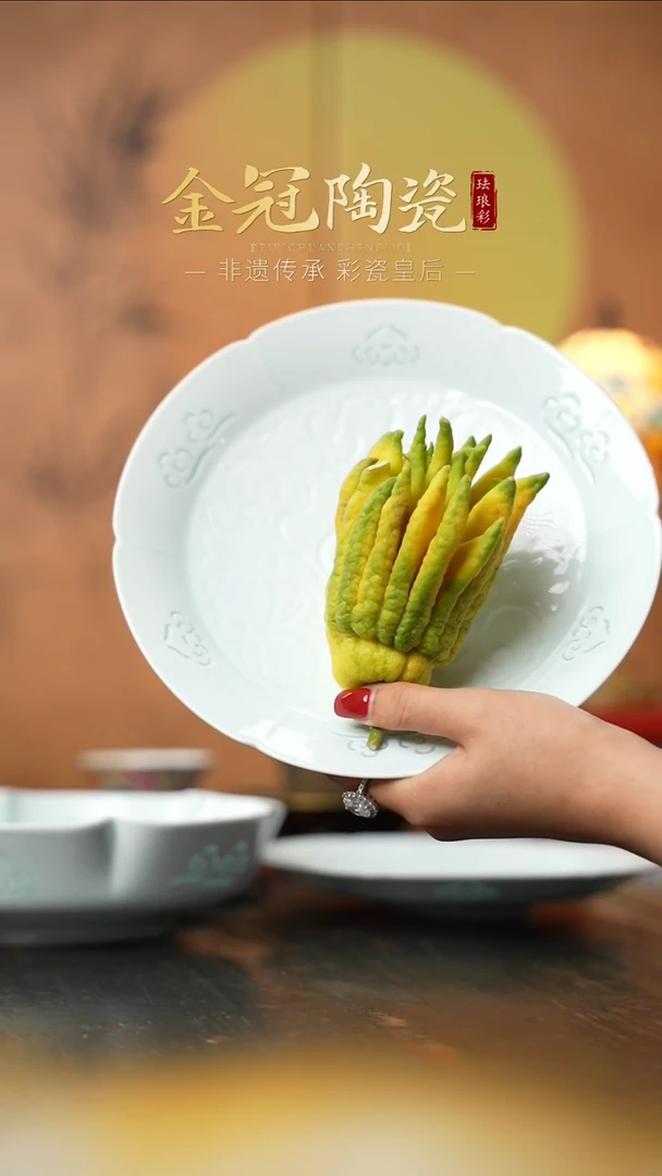 陶瓷8寸深盘【半刀泥玲珑】