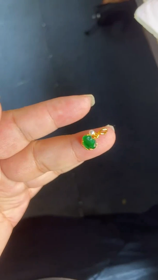 翡翠银S925镶嵌吊坠(不含链)1