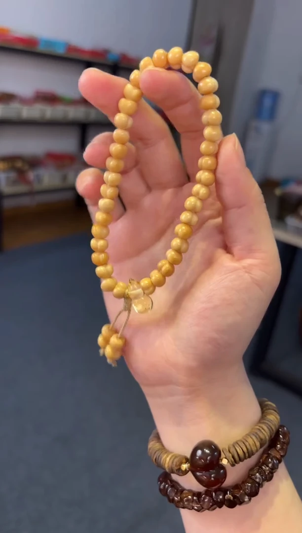 手链蜜蜡未镶嵌 8mm龙脊屁桃【蜜蜡】手持