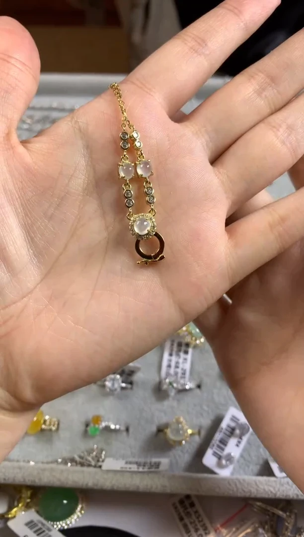 银S925镶嵌戒指翡翠项链14