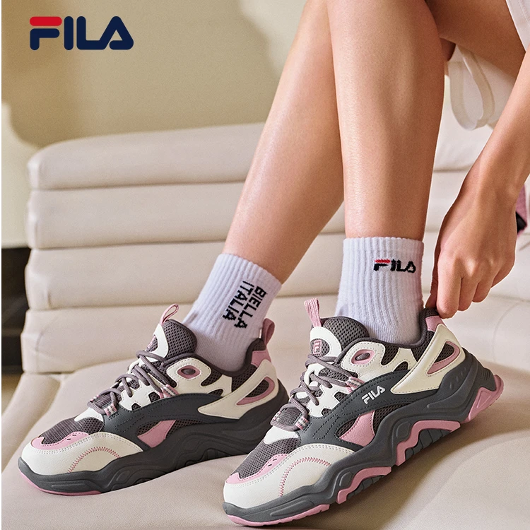 FILA斐乐冬季新款女鞋山丘复古休闲运动鞋2025时尚潮流新款老爹鞋