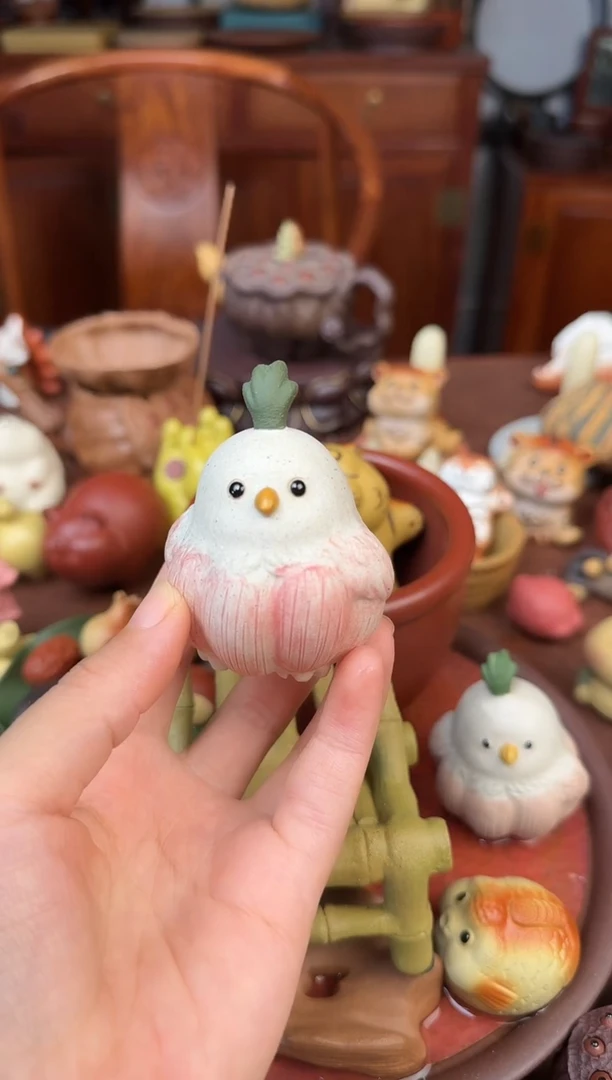 紫砂茶宠紫砂算鸟