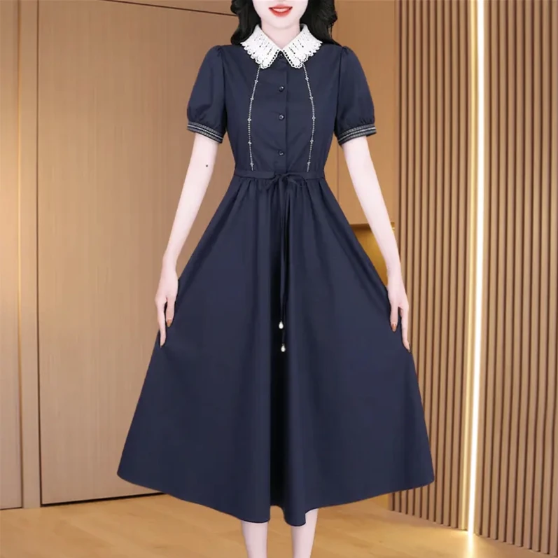 十三行轻奢连衣裙女夏2025新款今年流行爆高端小个巨好看减龄裙子