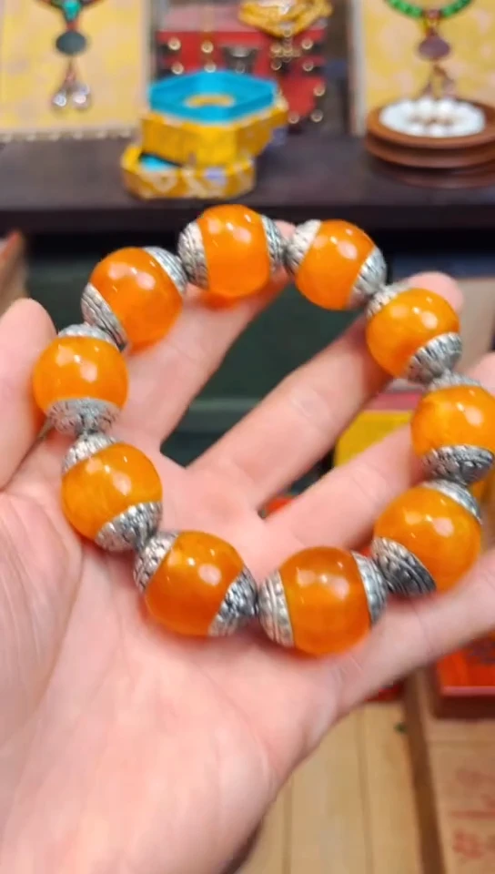 【闪购商品】蜜蜡裸石银S925镶嵌G瑞哥专属高端精品80