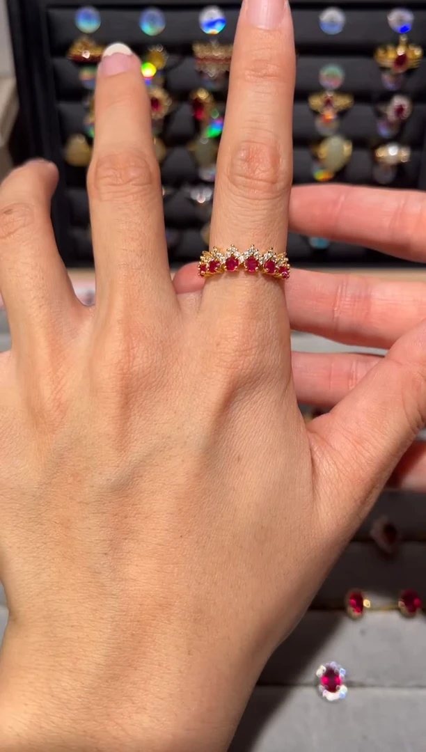 【闪购商品】红宝石戒指银S925镶嵌1532