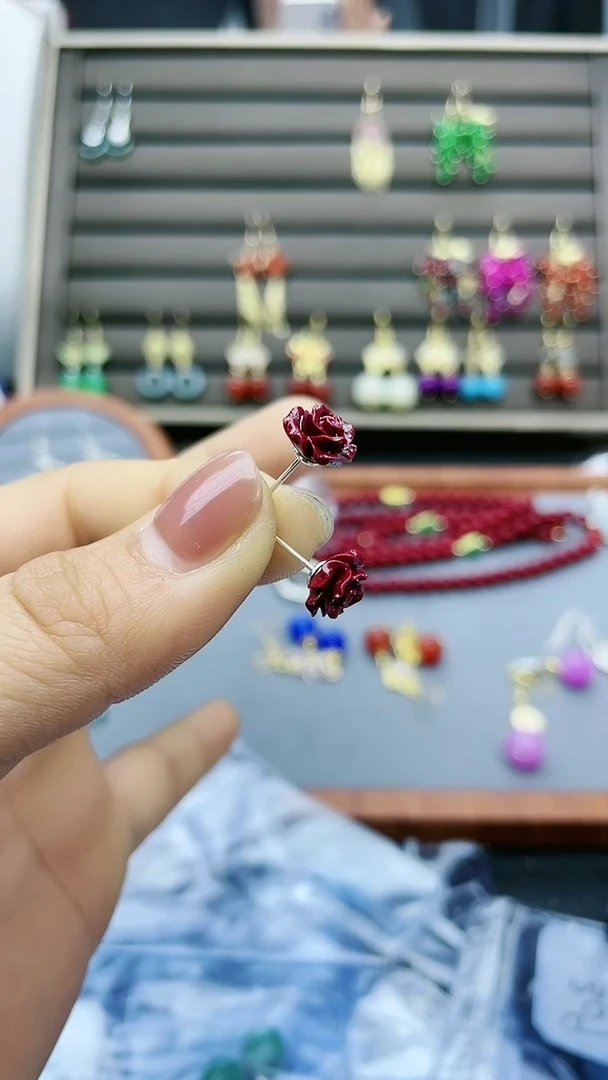 【闪购商品】玛瑙/玉髓耳饰银S925镶嵌537000