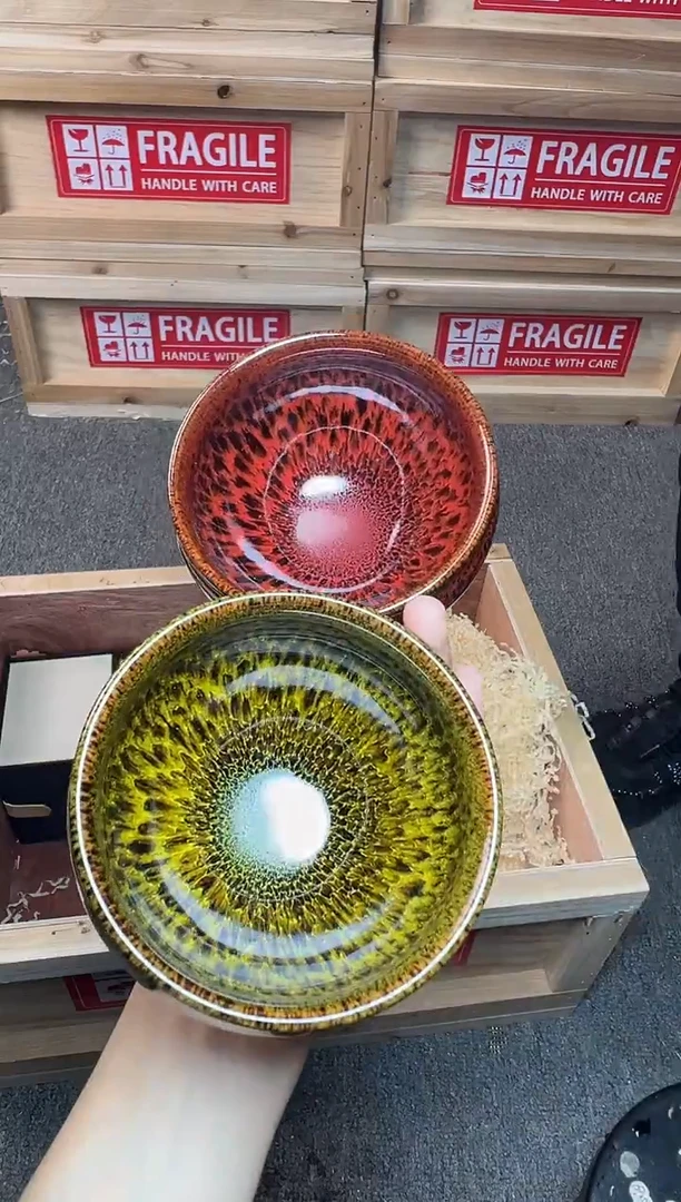 茶盏红毫+玉毫 建窑建盏主人杯