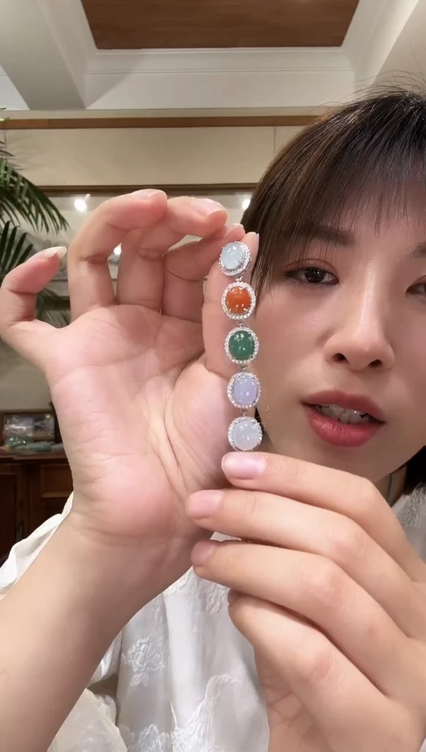 翡翠银S925镶嵌颈饰国风