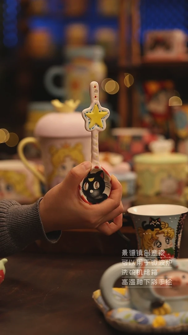 陶瓷景德镇可爱陶瓷釉下彩绘设计师款